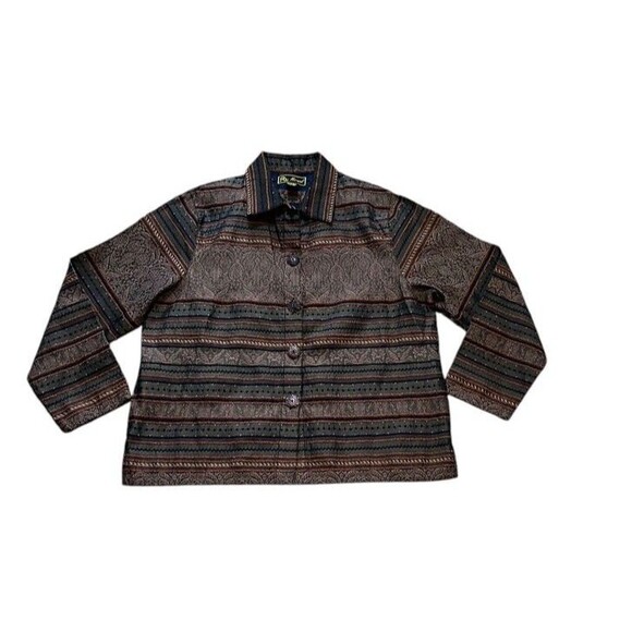 Mirasol Button Up  Jacket-Blazer Women's Size XL Made in India - Tribal - Aztec - Picture 1 of 8